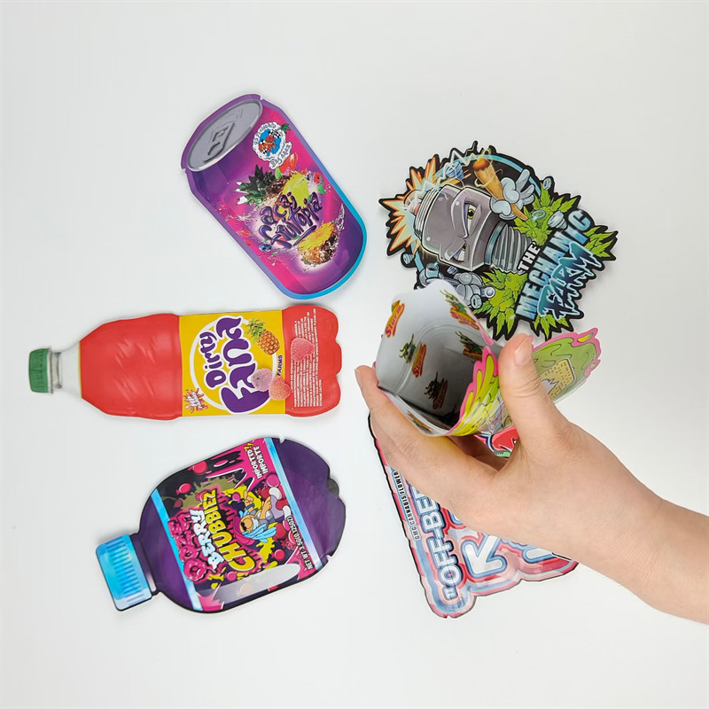 Thiết kế in logo tùy chỉnh 3.5g Thẻ cắt đứt túi xách túi chống mùi bất thường Thẻ cắt đứt Mylar Zipper Bag