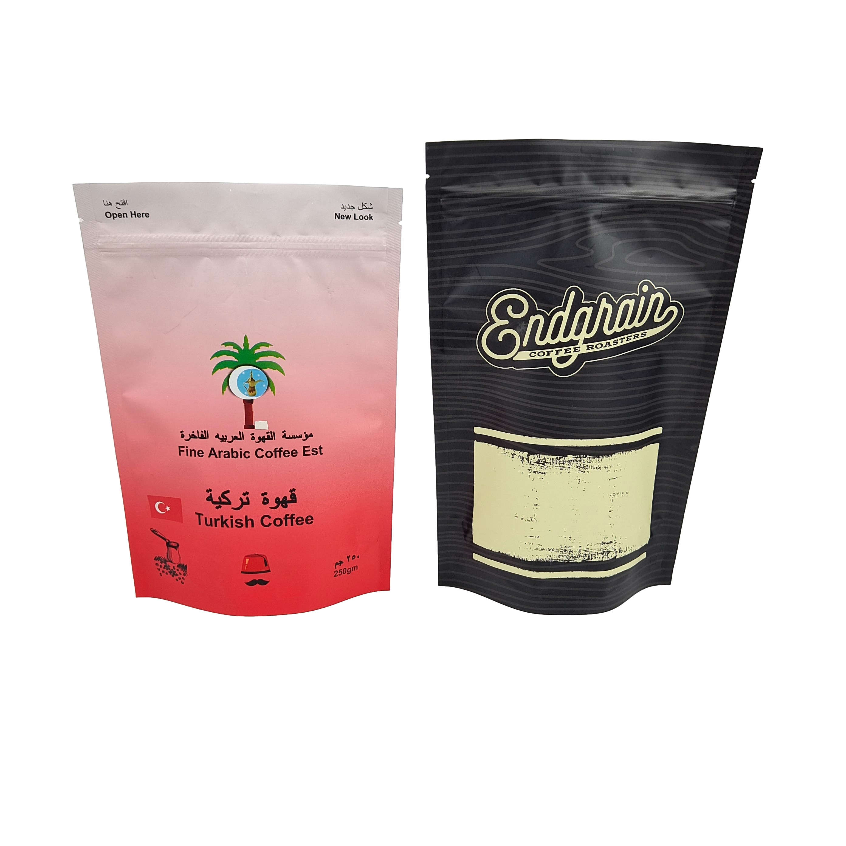 Logo tùy chỉnh chất lượng cao đứng lên túi cà phê với van dễ dàng rách zipper túi nhôm