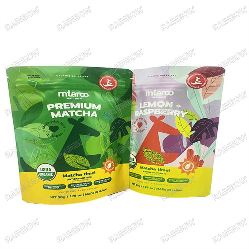 in kỹ thuật số 100% phân hủy sinh học Kraft túi giấy tùy chỉnh nhà sản xuất đứng lên thực phẩm đóng gói Zipper túi nhựa C