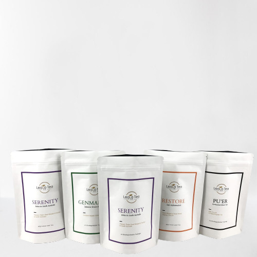 Túi đứng có thể đóng lại với logo tùy chỉnh cho bao bì túi trà khô