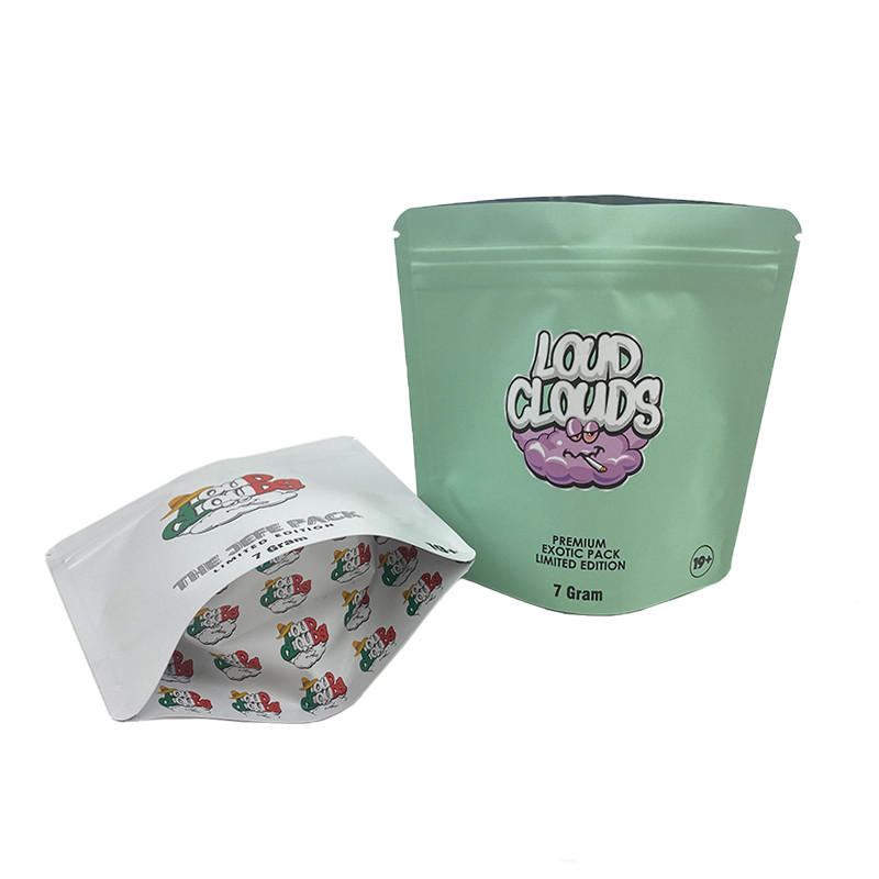 Bao bì hương thảo mộc màu tùy chỉnh với cấu trúc vật liệu PET cho loại màu CMYK