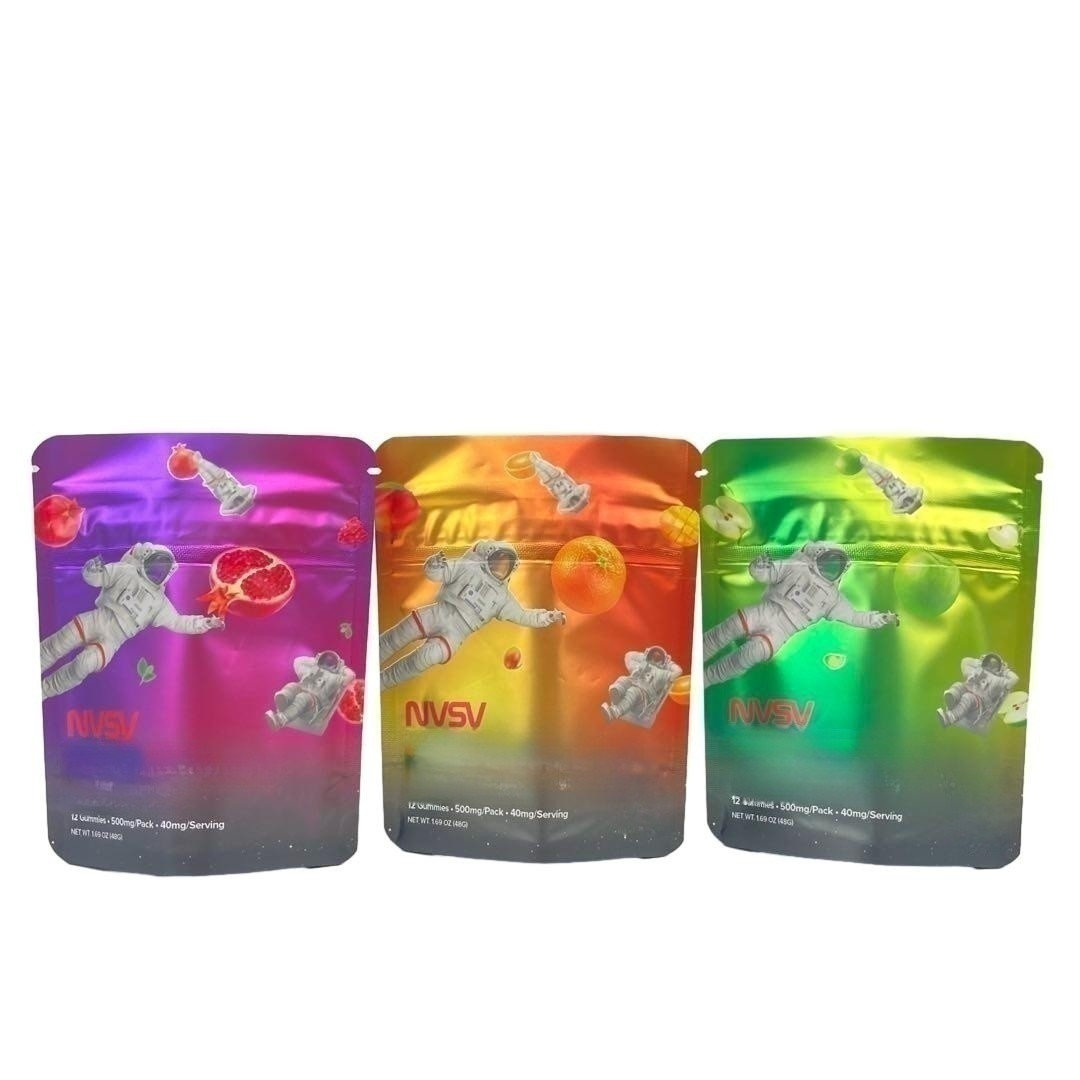 3.5 Gram túi nhựa bao bì nhãn tùy chỉnh in CBD bánh quy