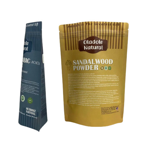 Kraft giấy nâu túi đồ ăn nhẹ đóng gói đứng lên túi đáy phẳng với khóa khóa