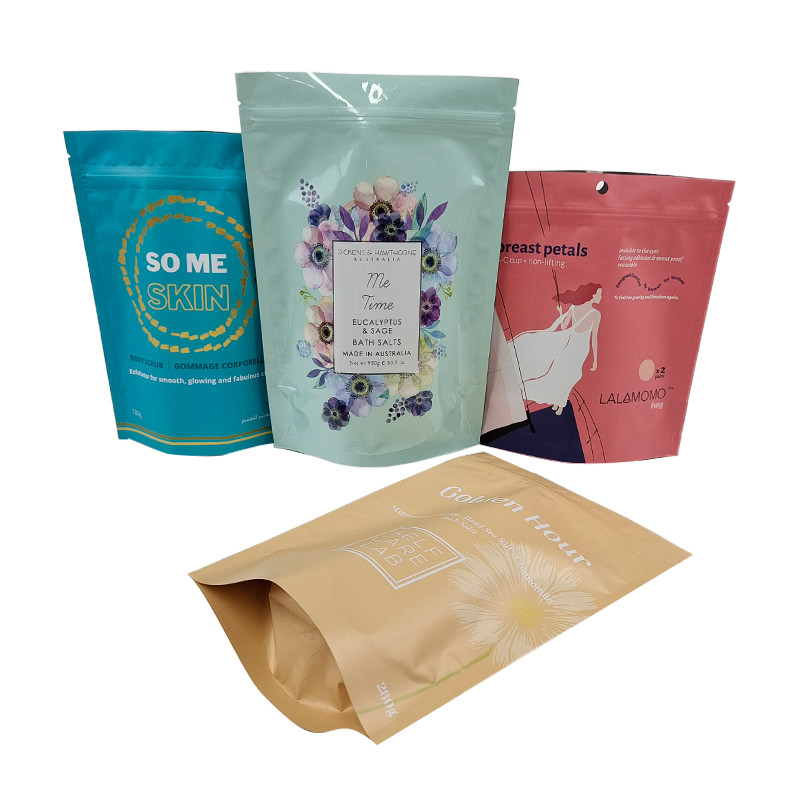 Stand Up Zipper Bag cho các gói mẫu tùy chỉnh và mỹ phẩm