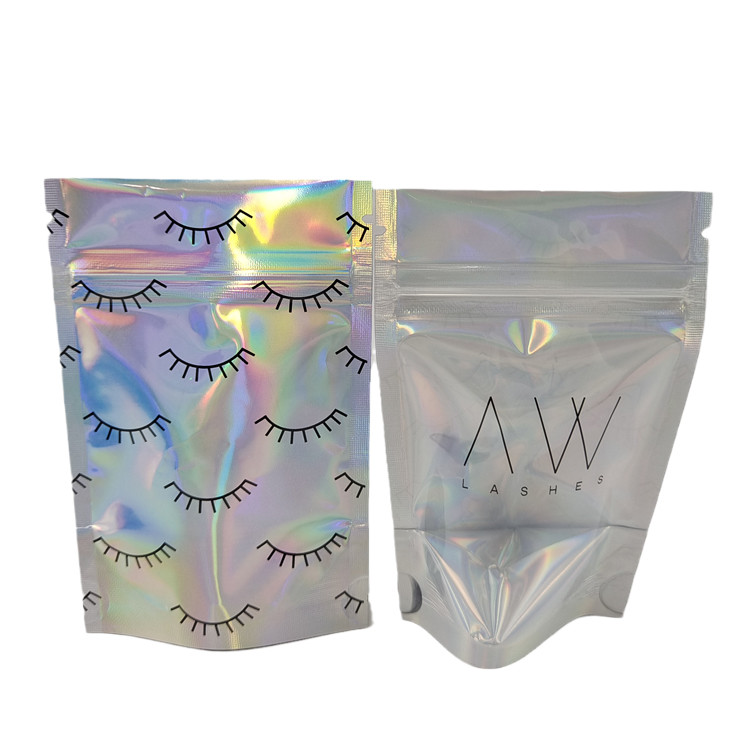 Thẻ tùy chỉnh Holographic Aluminium Foil Mylar Bags có thể khóa lại