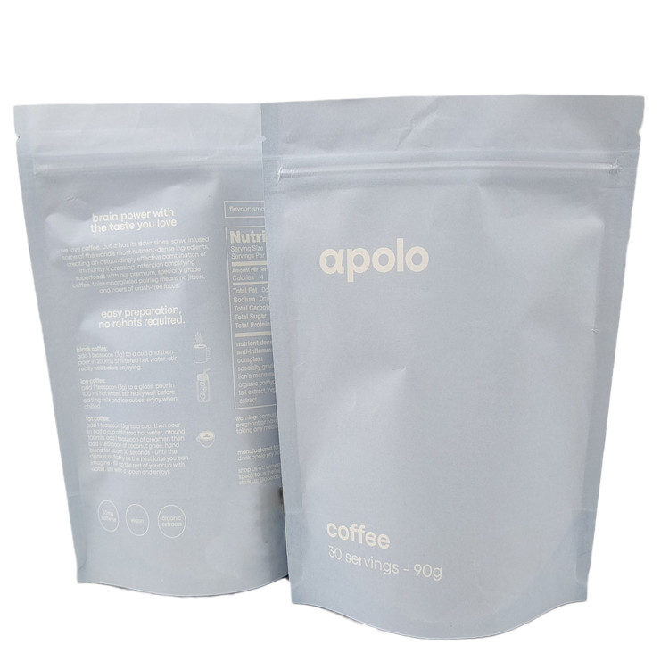 Tùy chỉnh túi giấy Kraft phân hủy sinh học với Zipper Digital Print Gummy Candy Packaging