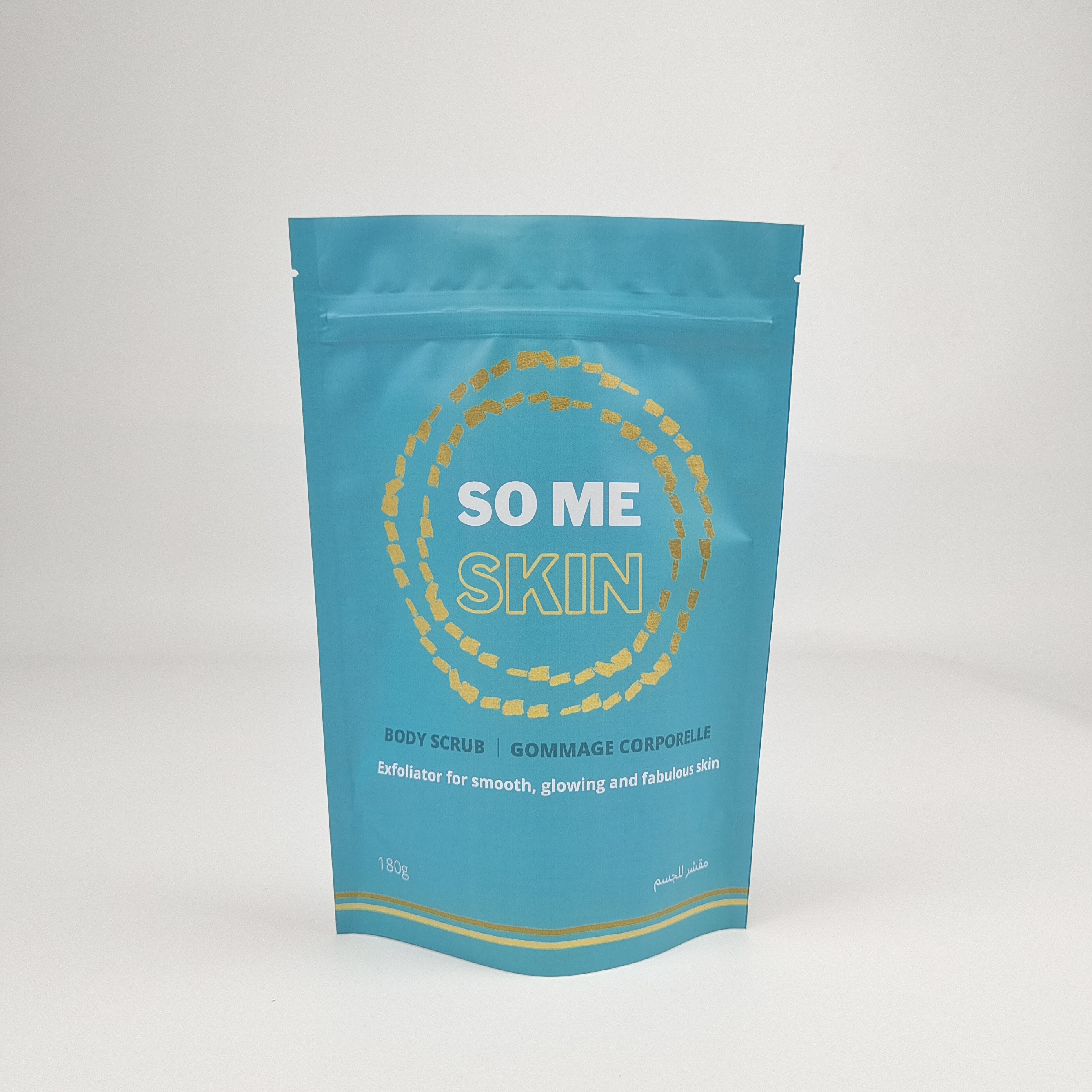 Nhựa nhôm kim loại tái sử dụng muối tắm đứng lên túi niêm phong Body Scrubs túi đóng gói cho bom tắm