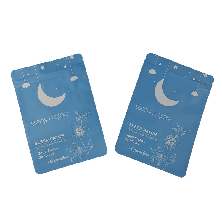 Logo tùy chỉnh nhựa ba mặt niêm phong túi nhỏ cho Sleep Patch Foil nhôm Soft Touch Mylar Bag