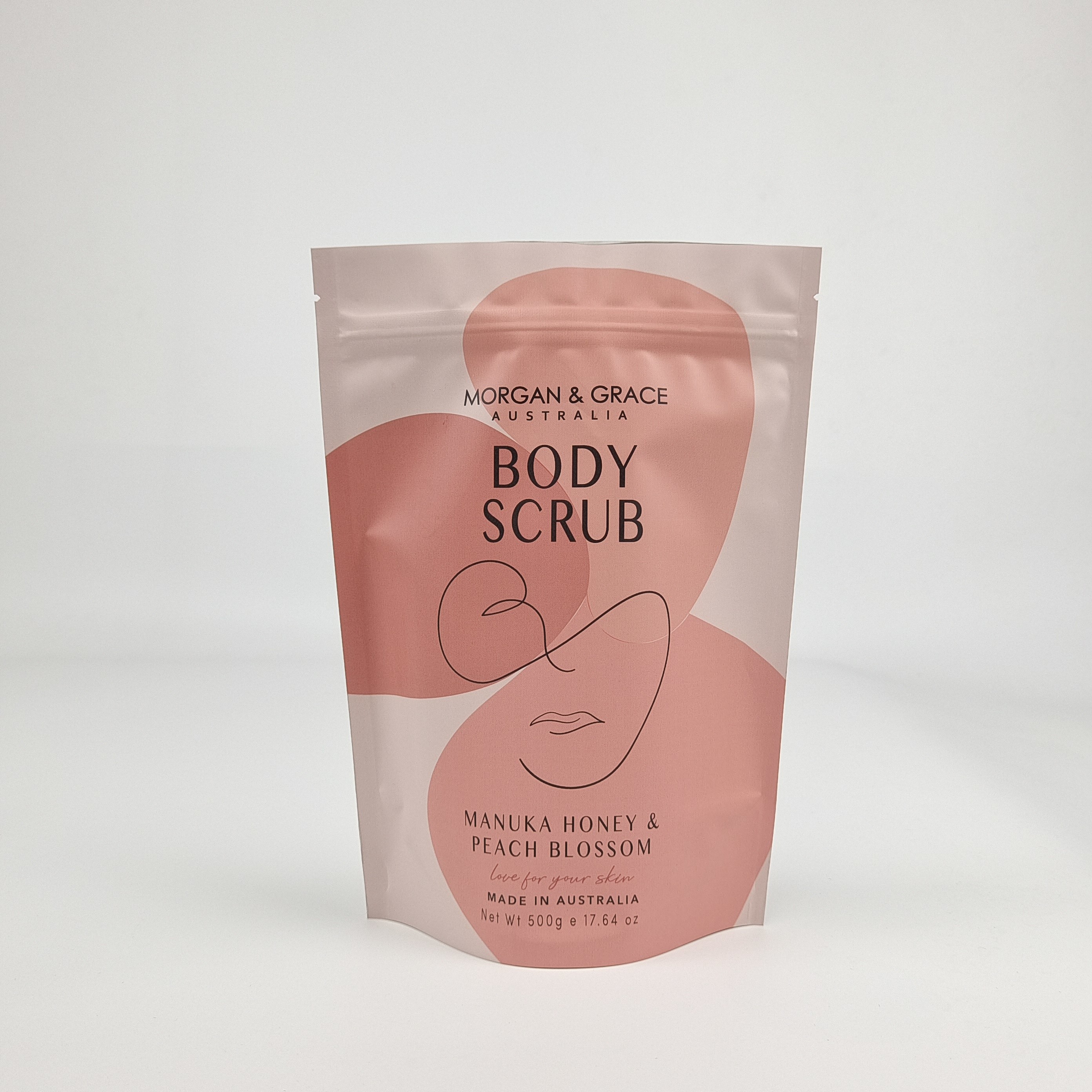 Logo in tùy chỉnh Lông nhôm Mylar Stand Up Pouch 50g 100g 200g 500g Body Salt Scrub Packaging Bag