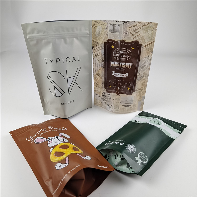 Fashion Pack Food Grade tùy chỉnh kích thước và màu sắc có sẵn Laminated nhựa nhôm Zip khóa túi đứng lên túi