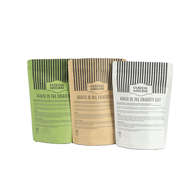 In kỹ thuật số Logo tùy chỉnh túi giấy kraft trắng cho xoài hạt bột thực phẩm vật nuôi giấy chống mùi phân hủy sinh học