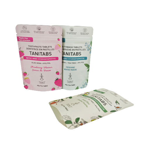 Van khử khí Vâng túi trà Bao bì để đứng lên túi Kraft túi giấy