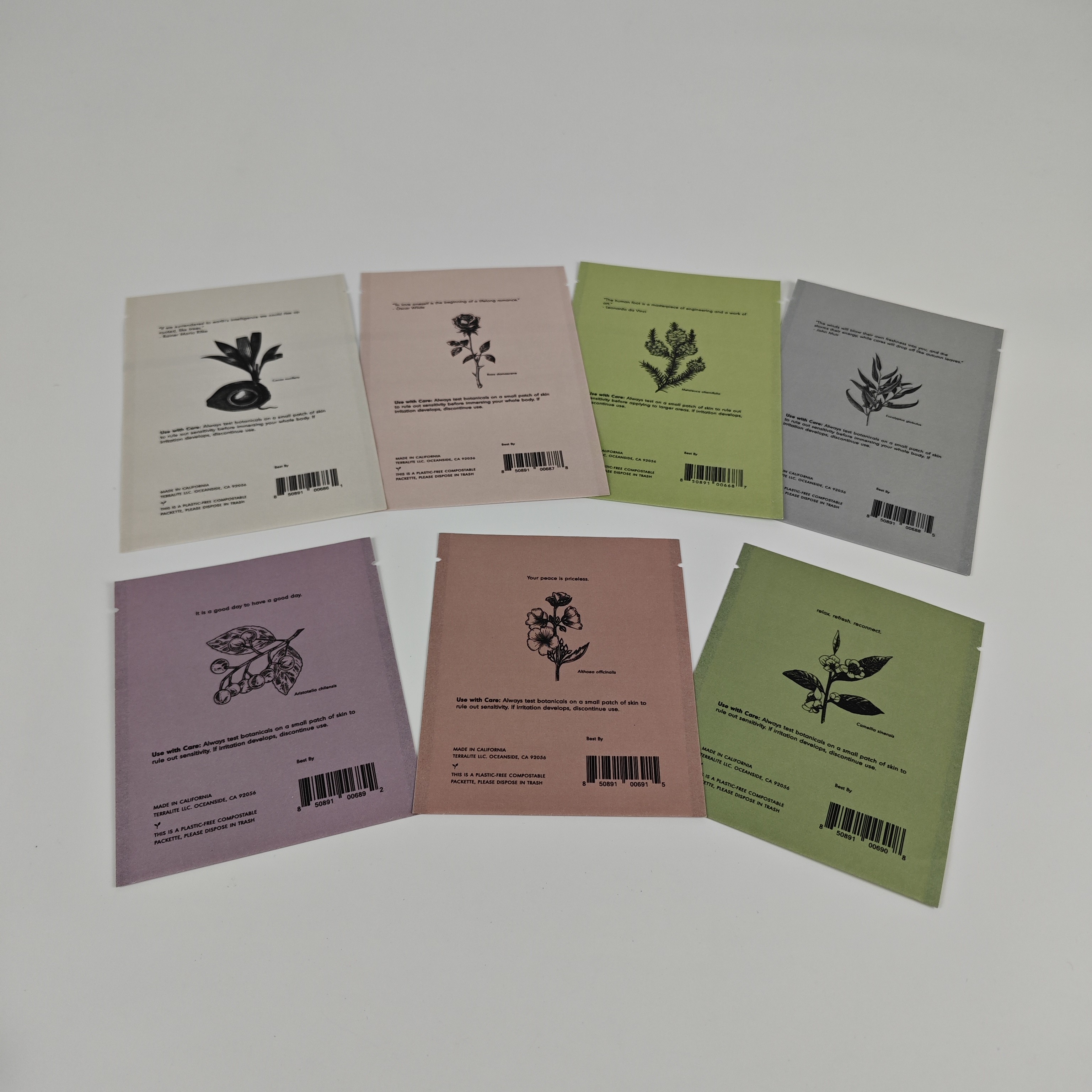 Ziplock Biodegradable Kraft Stand Up Pouch in ấn kỹ thuật số túi Mylar có thể đóng lại