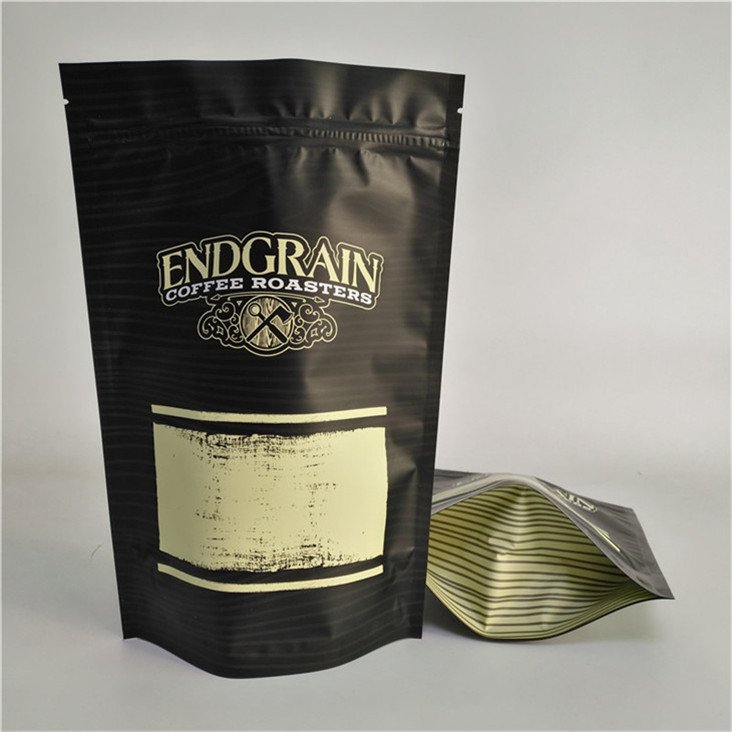 Lưu trữ Logo tùy chỉnh in Đứng lên Zipper túi tái đóng cửa nhựa Food Seal túi cà phê