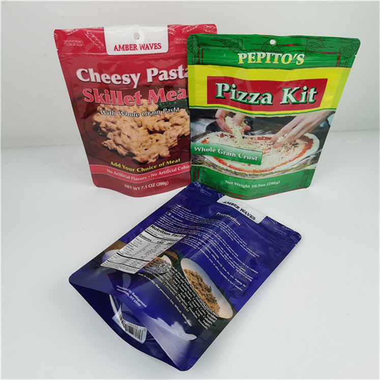 Bán hàng tốt nhất Lưu trữ thân thiện với môi trường Logo tùy chỉnh in đứng lên Zipper túi nhựa có thể đóng lại