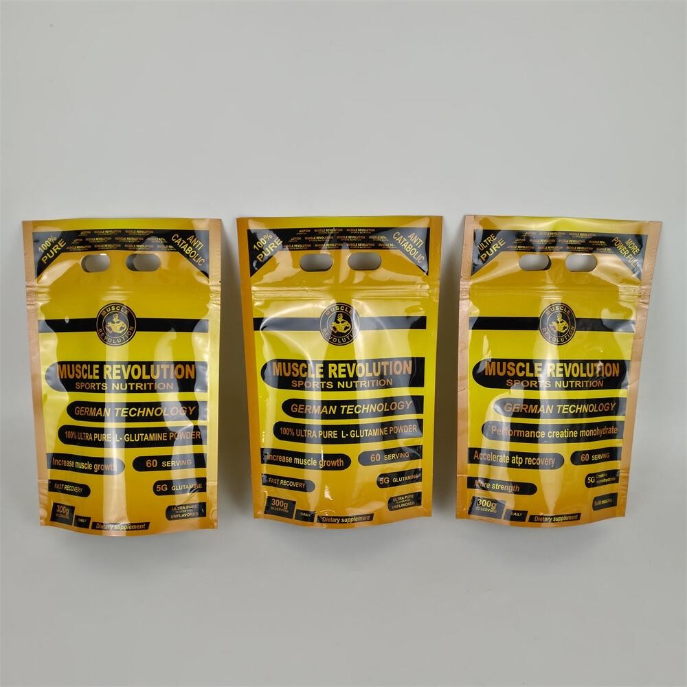 Bột protein Ziplock túi đóng gói thực phẩm với in kỹ thuật số nhựa