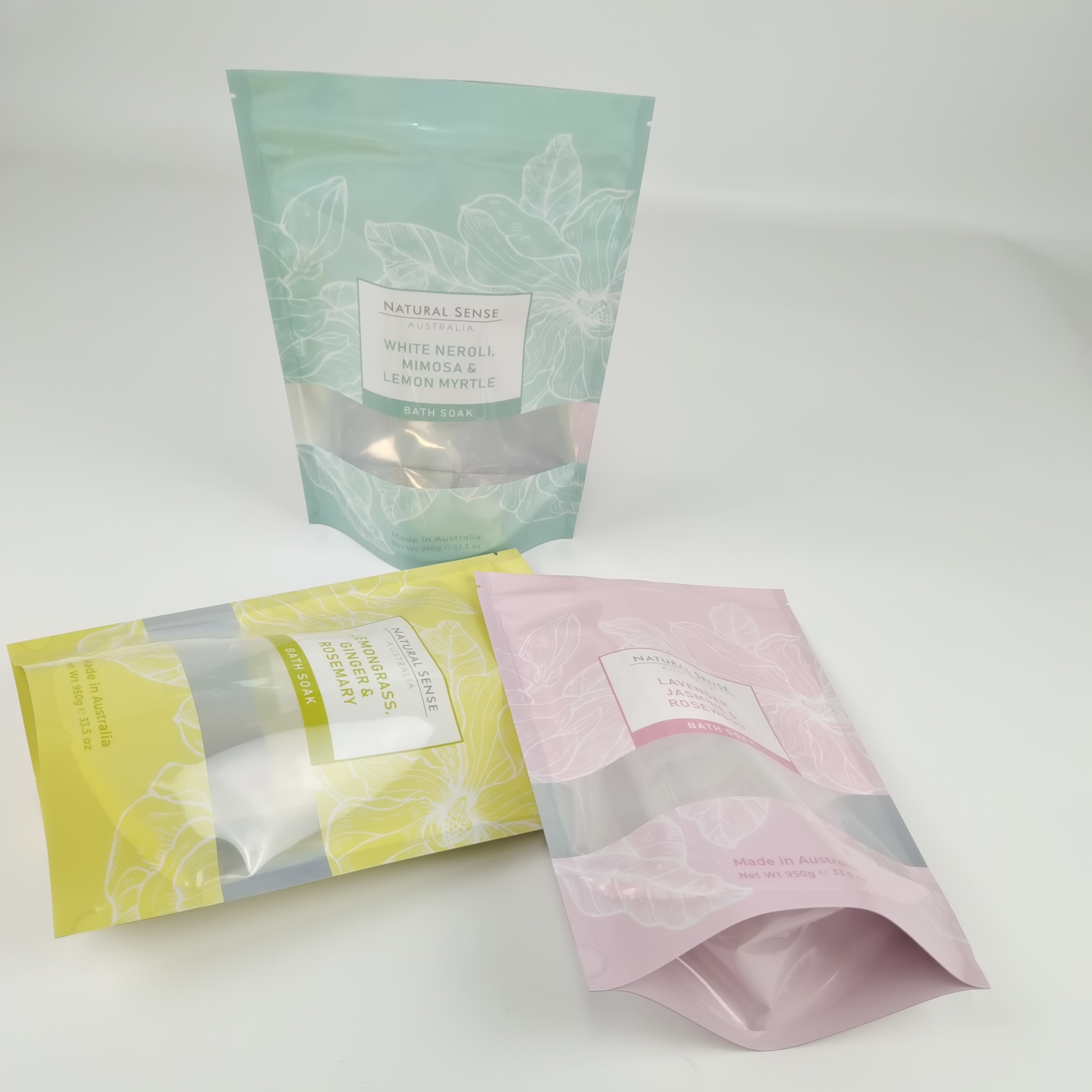Body Scrub Bồn tắm muối biển Zipper đứng lên túi gia vị túi nhựa túi xách