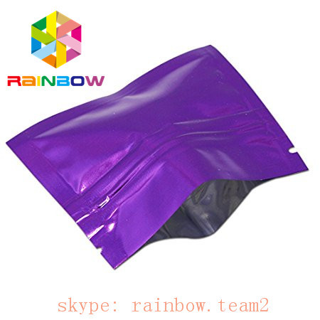 đầy màu sắc 3 mặt niêm phong phẳng mini mylar lá túi 1g trà gai / hoa gói bao bì