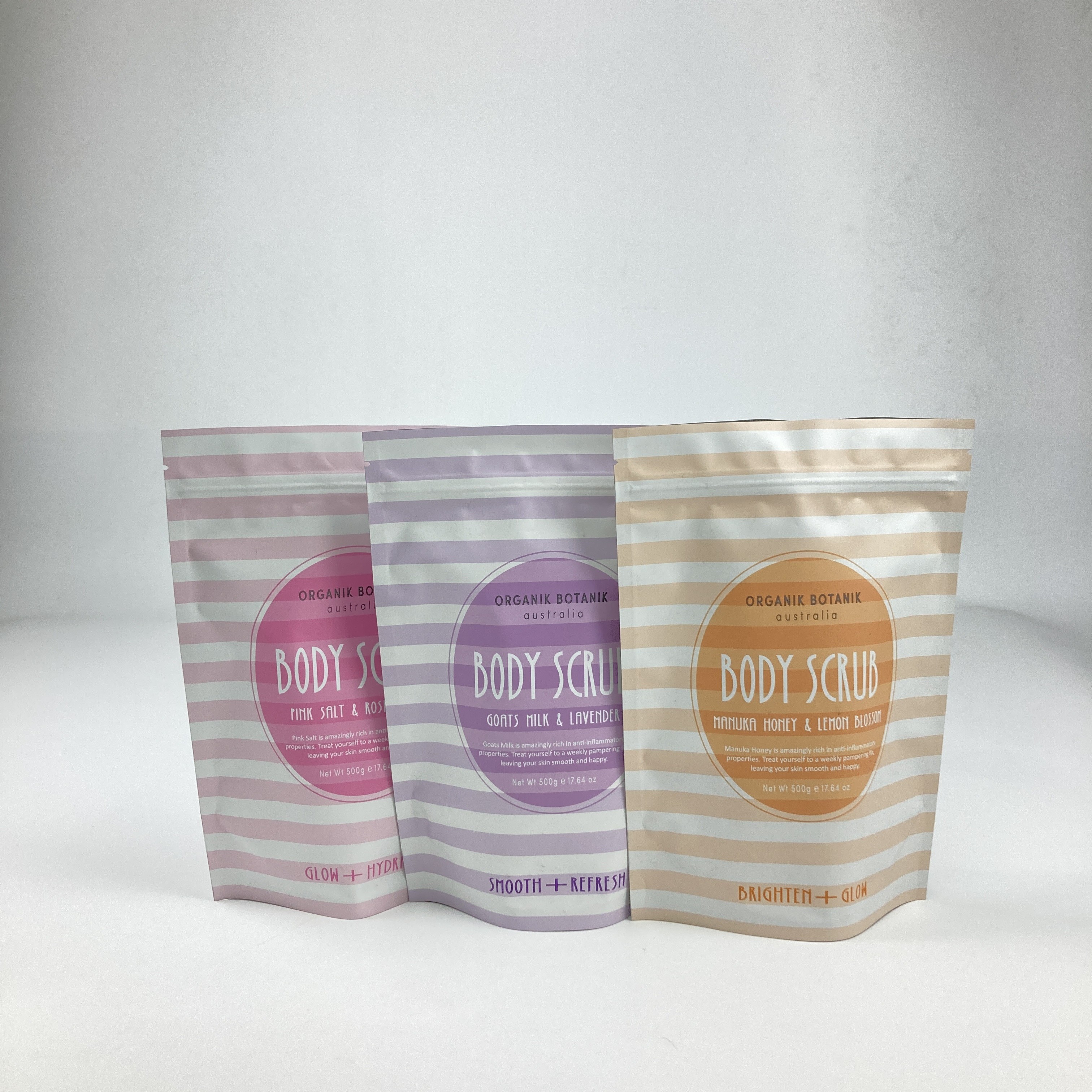 Tùy chỉnh in muối tắm Body Scrub Stand Up Pouch túi nhôm