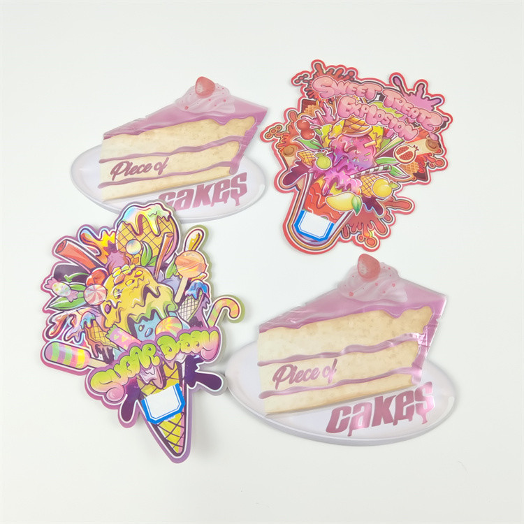 Chiết cắt 3.5g đặc biệt hình dạng túi bánh quy kẹo đồ ăn nhẹ đứng lên Zipper túi