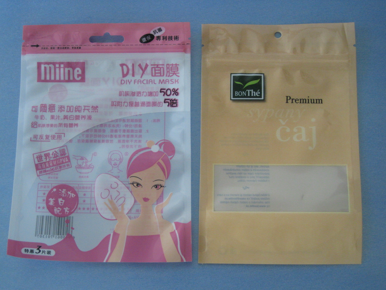 OPP / CPP PE / PET Bao bì đóng gói Bpa miễn phí với khóa Zip