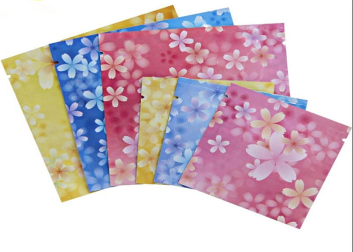 Bao bì tùy chỉnh Three Side Seals màu hồng Túi đựng mỹ phẩm