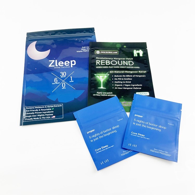 Giấy Kraft có thể phân hủy sinh học Giấy Kraft rỗng Túi đựng đồ mỹ phẩm Mẫu mỹ phẩm Túi kín ba mặt