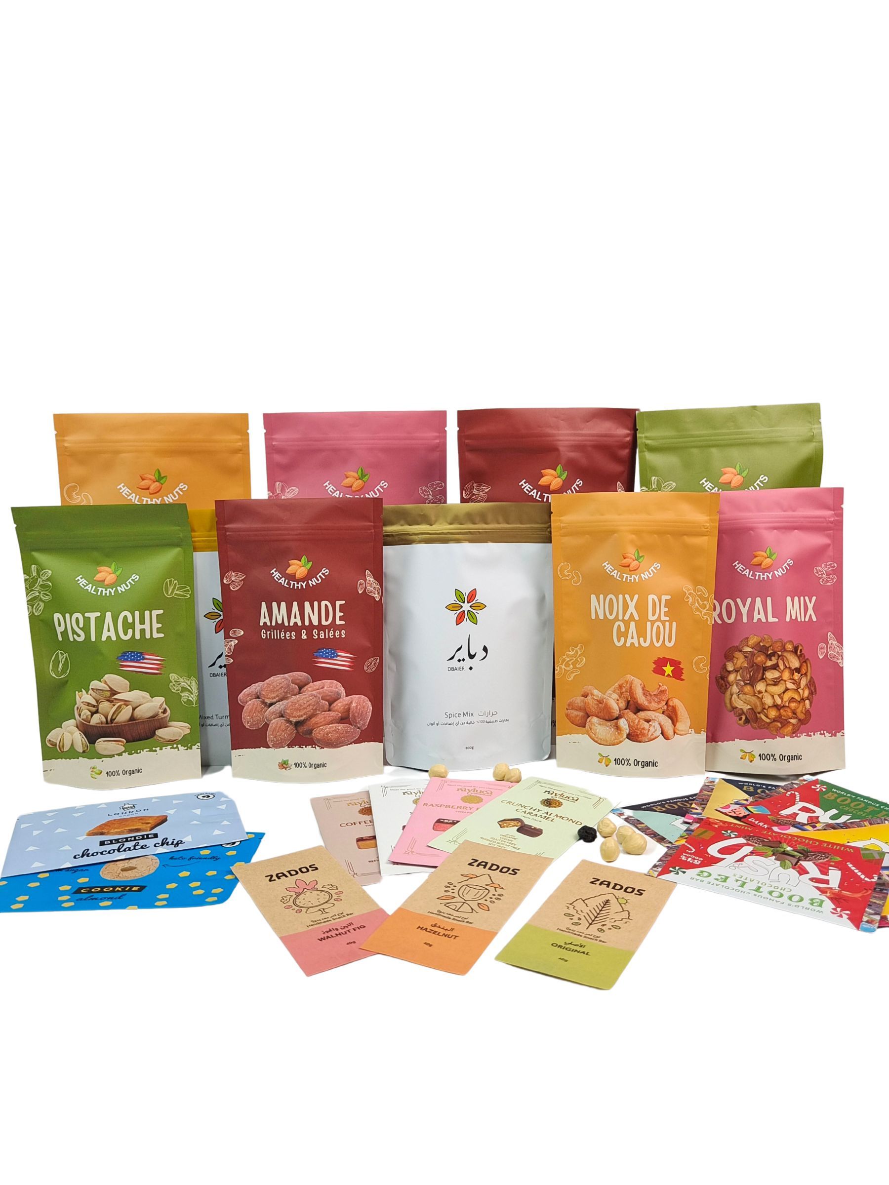 Túi khóa kéo lá nhôm hàn nhiệt đóng gói đồ ăn nhẹ phân hủy sinh học, cấp thực phẩm cho các loại hạt, trà, cà phê, thức ăn cho thú cưng