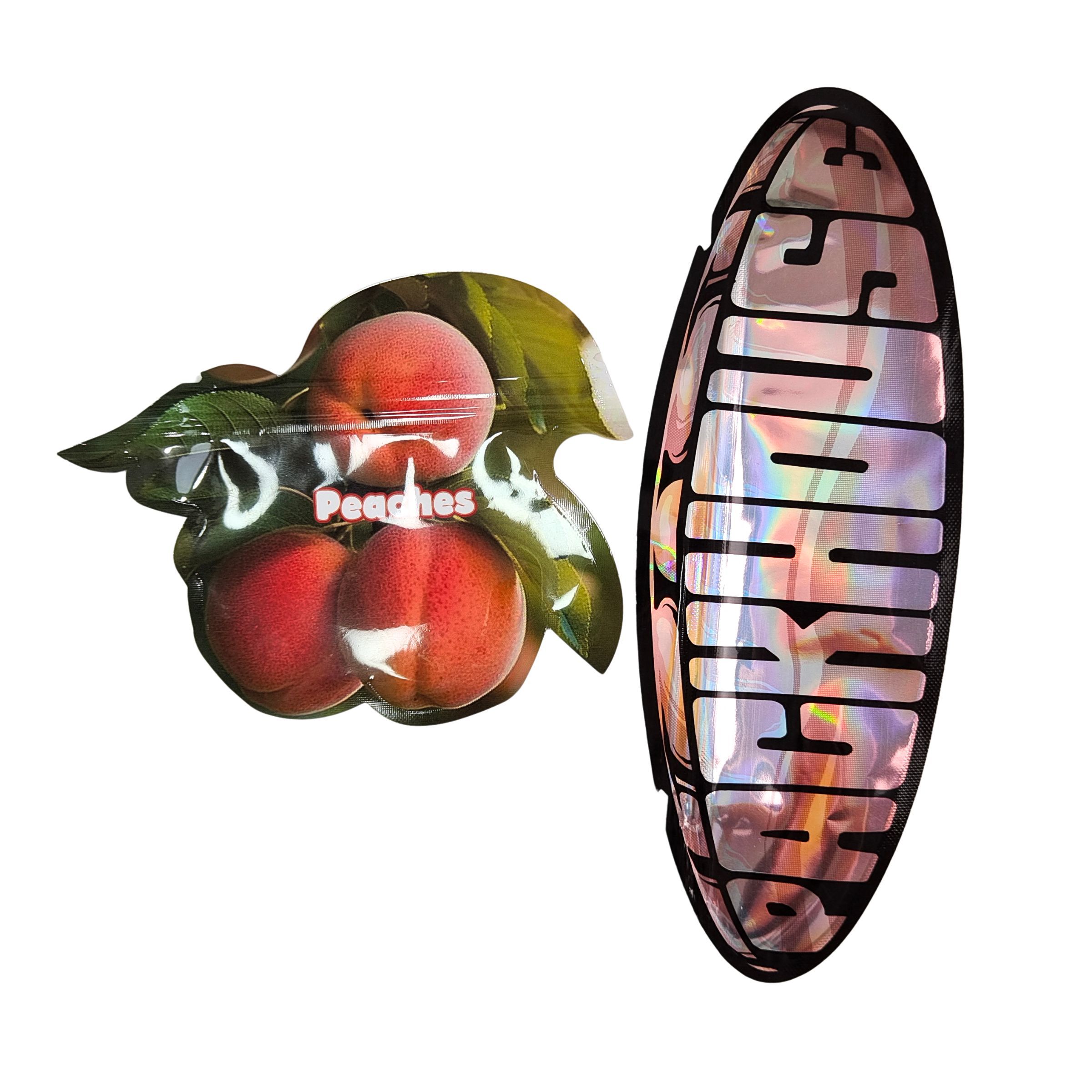 Bên trong Túi Mylar In Hình Thảo Mộc Thuốc Lá Thực Phẩm Ăn Được Kẹo Dẻo Đóng Gói Bánh Quy Túi Nhựa Đặc Biệt Hình Dạng Đặc Biệt Bóng Loáng Hàn Nhiệt