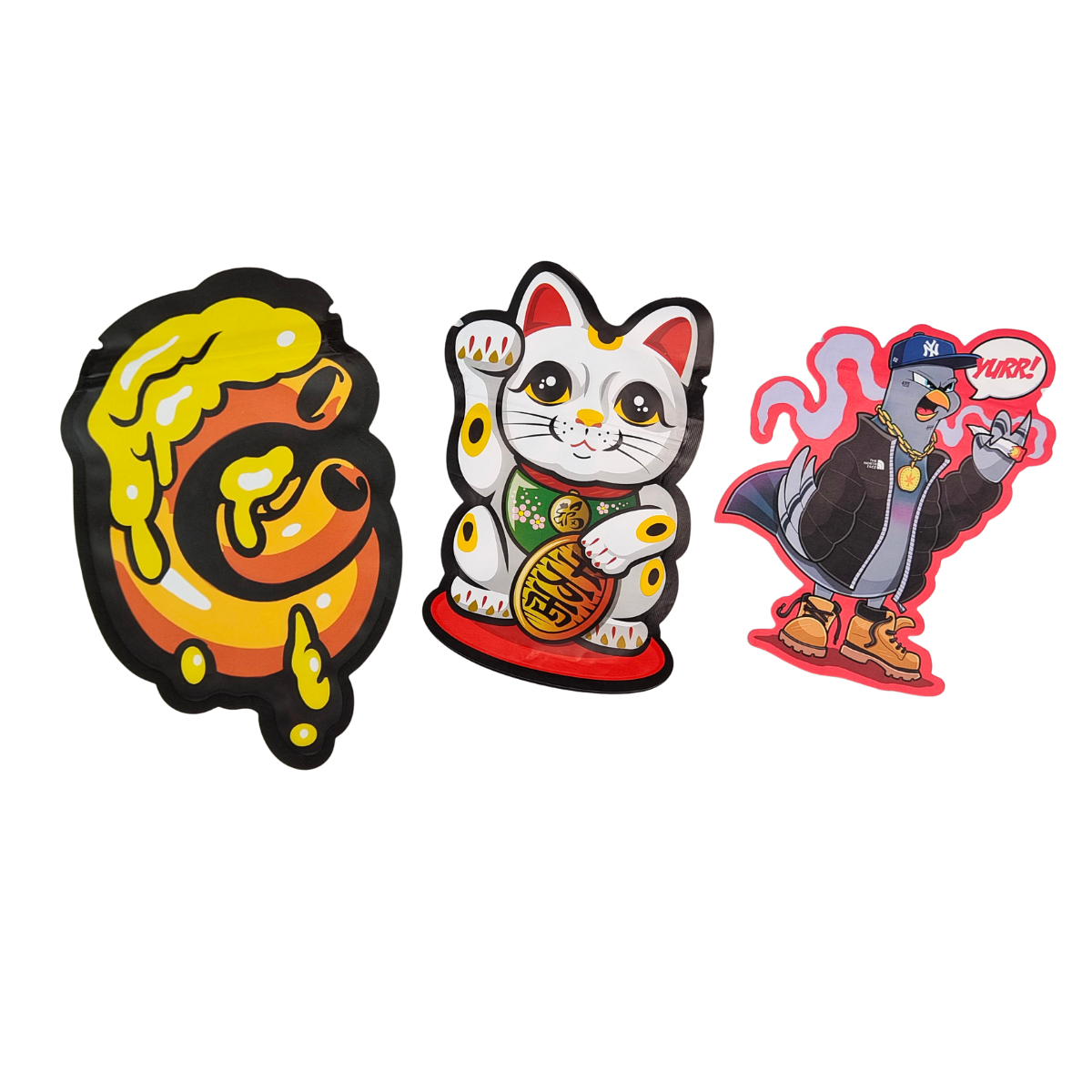 3 mặt niêm phong chống trẻ em túi Mylar Holographic Aluminum Foil Snack Packaging Bag