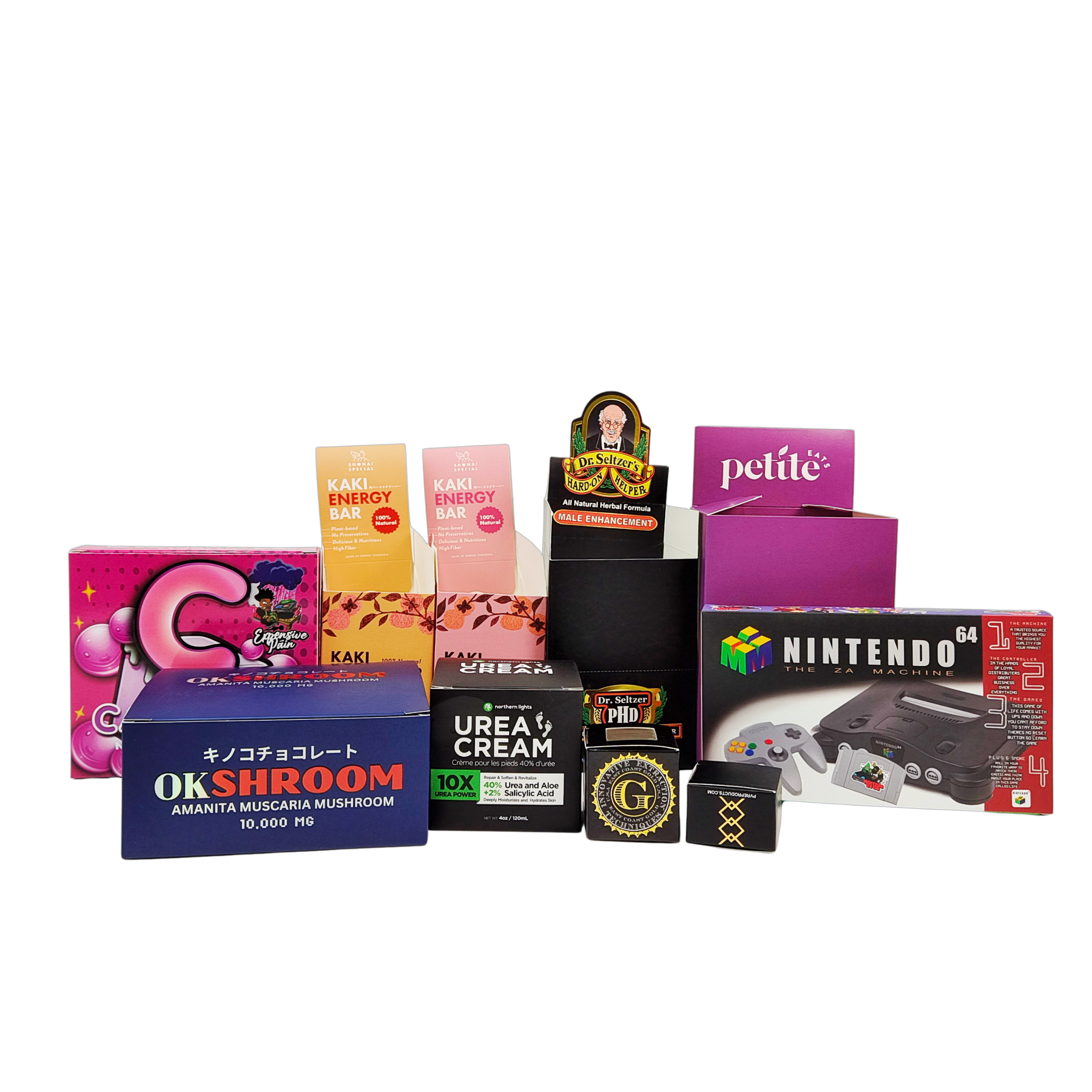 Hộp giấy Kraft gấp theo yêu cầu cá nhân với 350g giấy để hiển thị mặt hàng bán lẻ