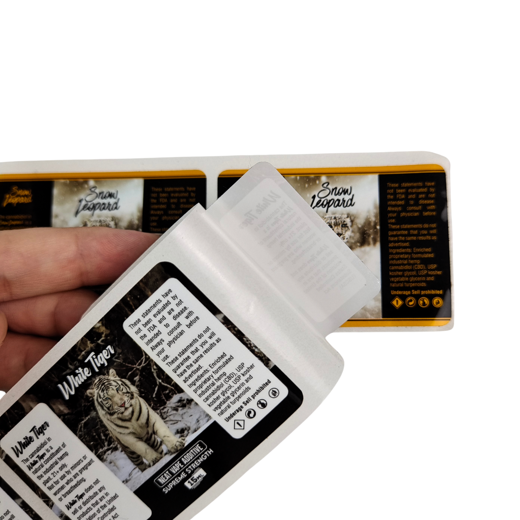 PVC dính vinyl PVC giấy dán chống nước UV Hologram in tự dính cuộn nhãn đóng gói nhãn