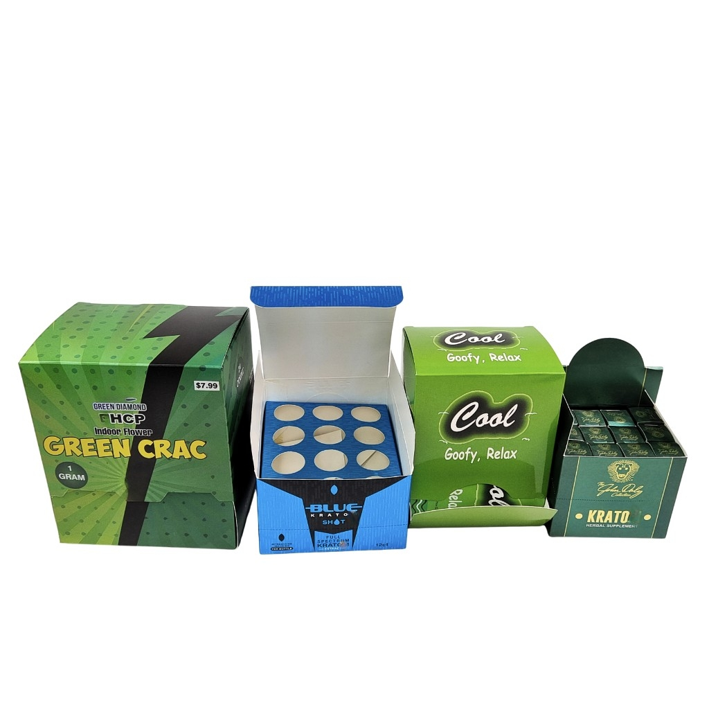 Hộp Kraft Giấy Kraft Tái Chế Dùng Cho Đồ Ăn Vặt, Bánh Quy, Thanh Năng Lượng, Mỹ Phẩm, Bìa Cứng Trưng Bày Quầy, Bao Bì Xốp