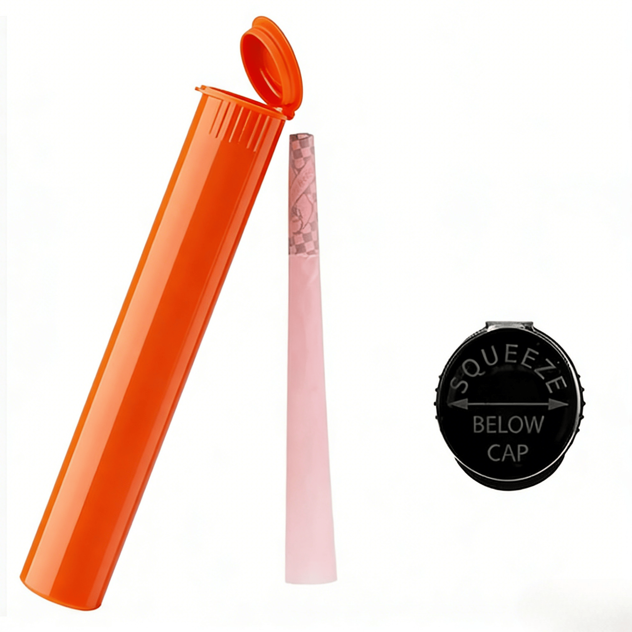 Màu sắc tùy chỉnh 80mm 98mm 109mm 116mm chống trẻ em Squeeze Pop Tops Tubes Plastic Pre Packing Rolling Tube With Label Sticker