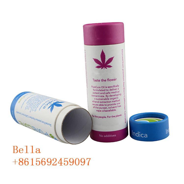 Vòng CBD Oil Paper Box Bao bì hình trụ Hình trụ Logo tùy chỉnh cho thảo dược
