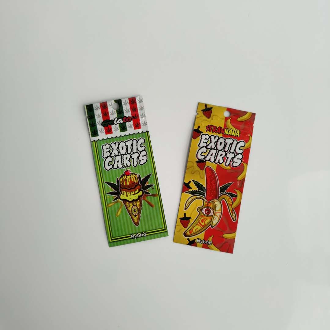 Zip Vape Oil Pen Cartridge Túi có thể bịt kín Bao bì Logo Tùy chỉnh với cửa sổ rõ ràng