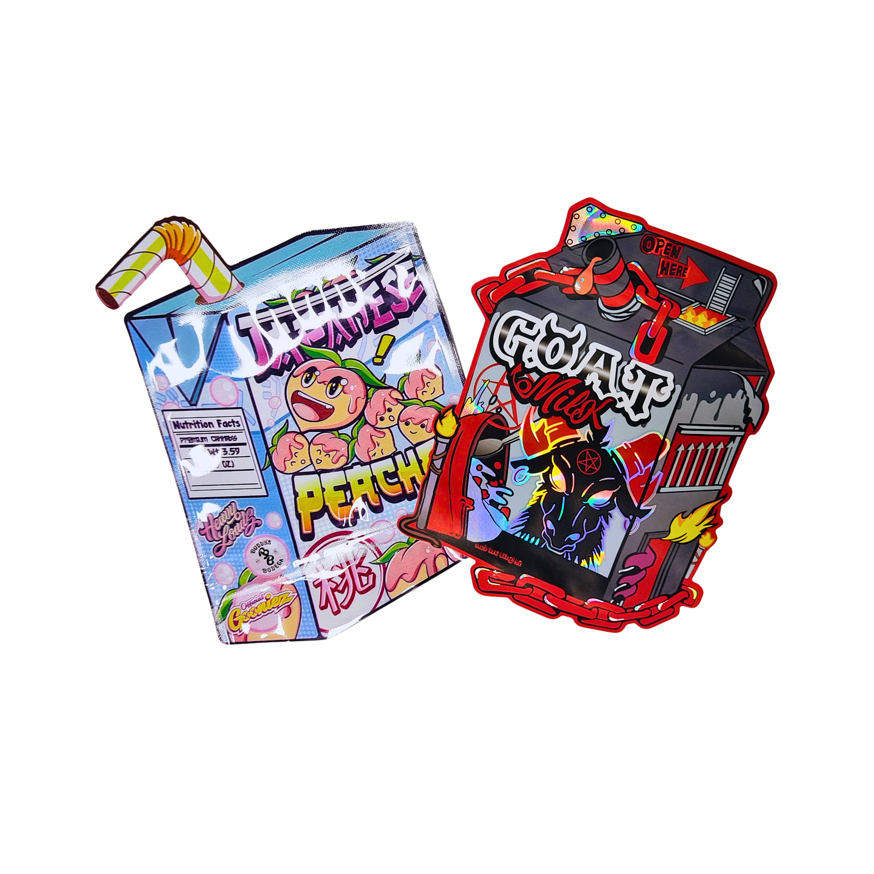 Sản phẩm bán buôn tùy chỉnh in hình đặc biệt túi hoa cao su 3.5 7g đứng lên túi chống trẻ em với logo