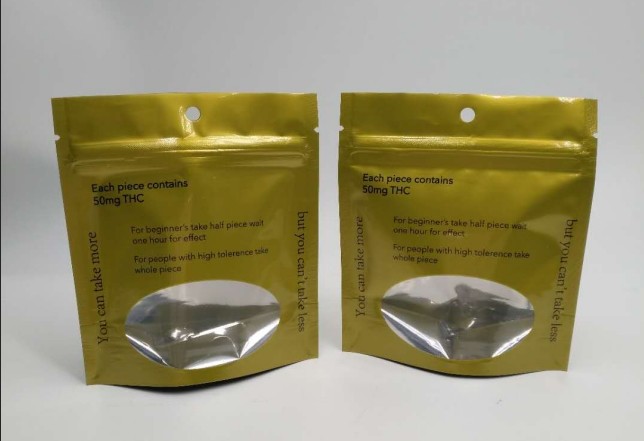 Mùi Ziplock đứng lên Túi dầu Weed Hemp Nhựa cho Edibles Gummy Bears Candy