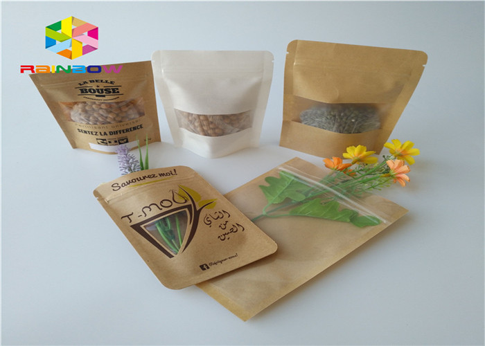 Giấy nhôm nhỏ Khóa Zip Túi giấy Bao bì Túi Doypack Hiệu ứng mờ cho thực phẩm