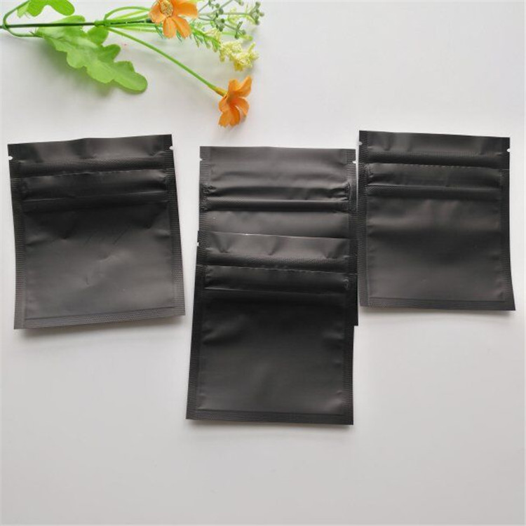 Bằng chứng trẻ em Mylar Zip Lock Túi nhựa Matte Black Gummy Candy Weed Bao bì