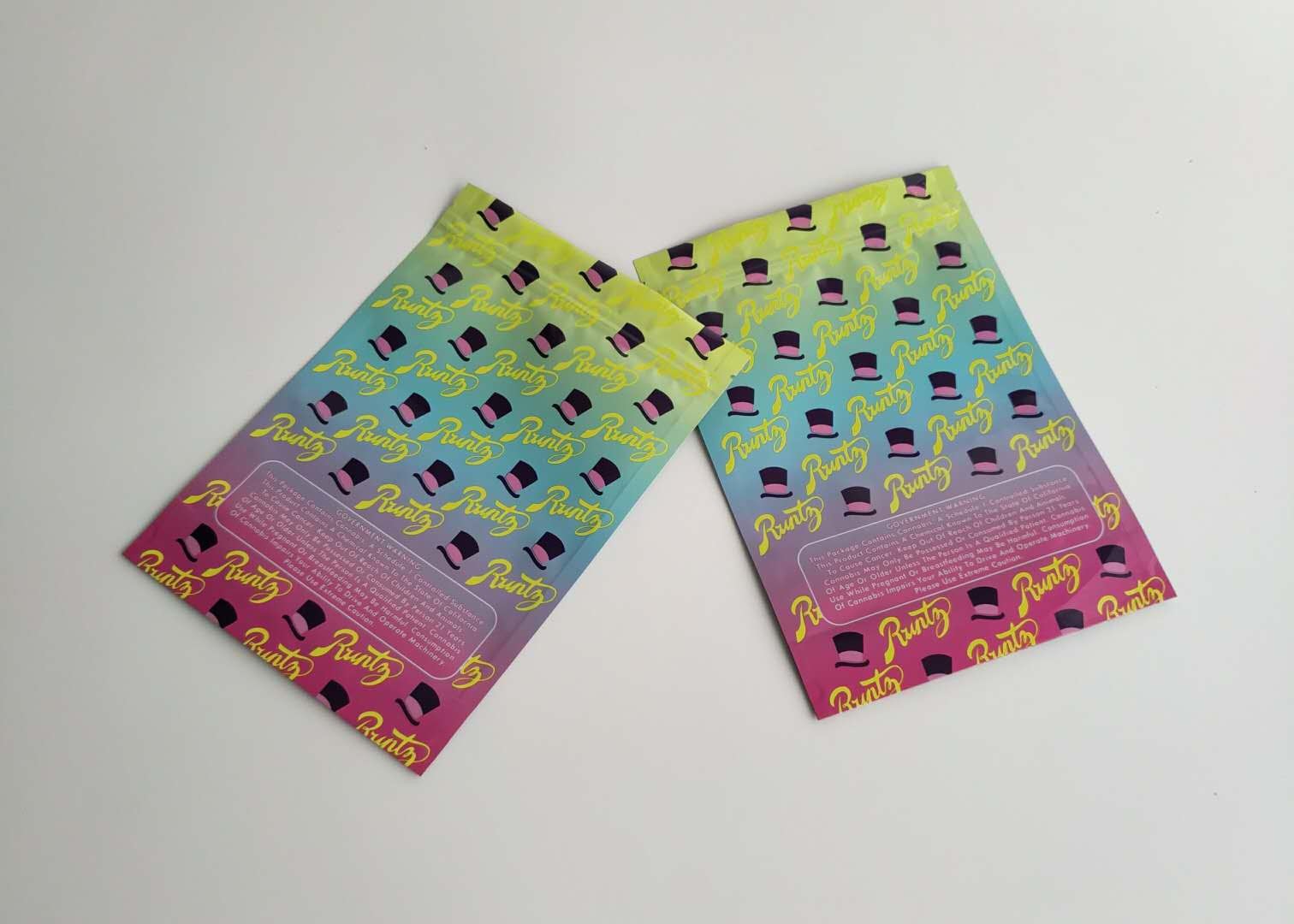 Tùy chỉnh đứng lên Túi nhựa Bao bì Cookies Weed Seed Bag Hologram Ziplock