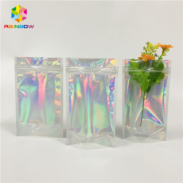 Mylar nhôm lá đứng lên túi bao bì hologram lá cho mỹ phẩm