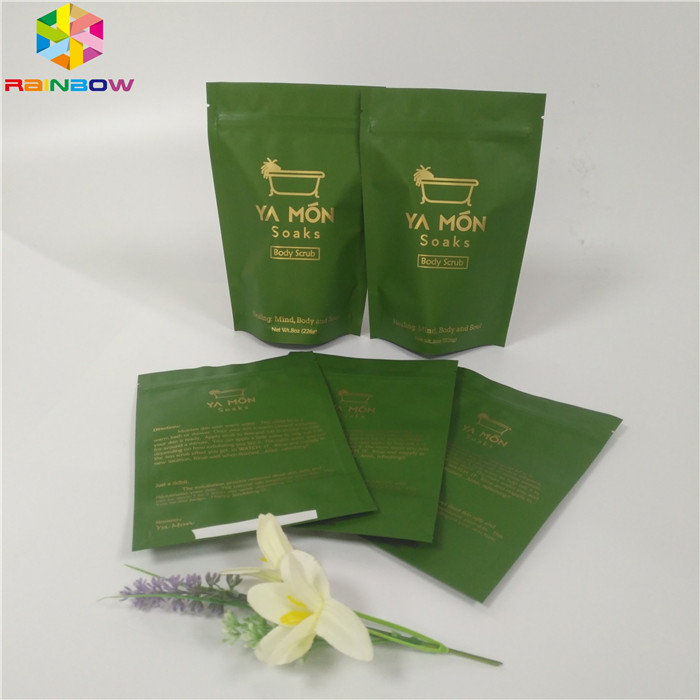 Muối Lá Túi Bao bì Zipper Top Đứng lên Ziplock Bath Salt Salt Aluminium