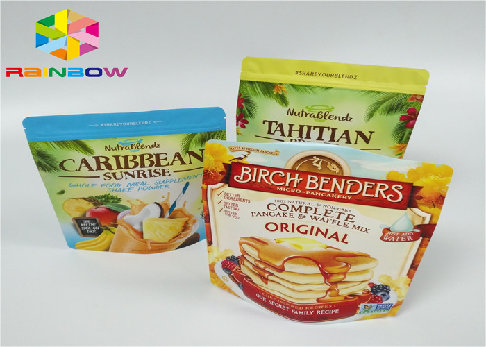 Bao bì bột Whey Protein / Lá nhôm nguyên chất Whey Protein Powder Bao bì Pags / Đứng lên Túi Ziplock