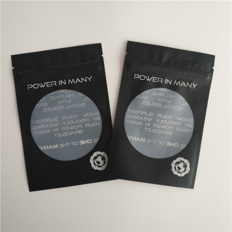 Glossy Heat Seal Bao bì Túi Logo tùy chỉnh Zip Khóa Túi Bông tai Vòng đeo tay Túi