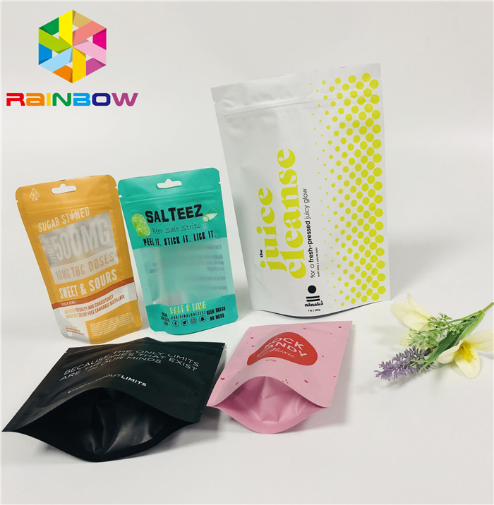 FDA Mylar Stand Up Zipper Zipper, Túi nhựa kín Ziplock có lỗ treo