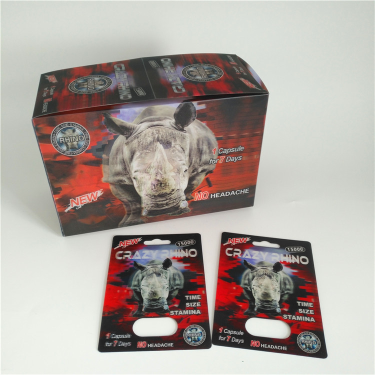 Rhino 69 Red Panther Thẻ 3d Vỉ nhựa Bao bì Kích cỡ tùy chỉnh cho Nam Capsule