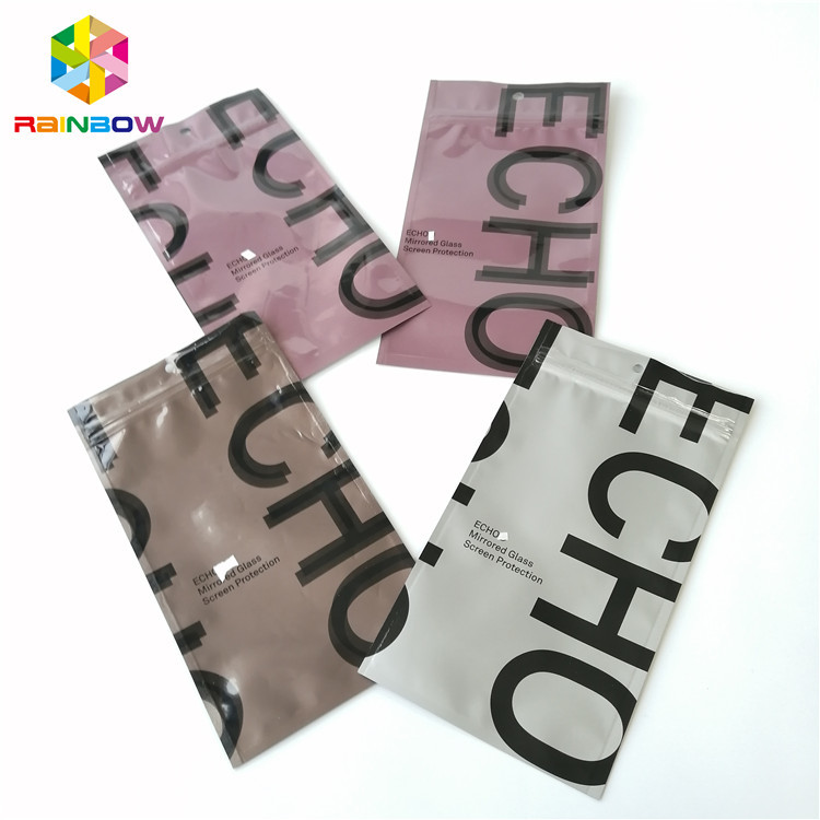 Nhôm Lá Ziplock Túi đóng gói Ba mặt kín nhựa Túi trà rỗng