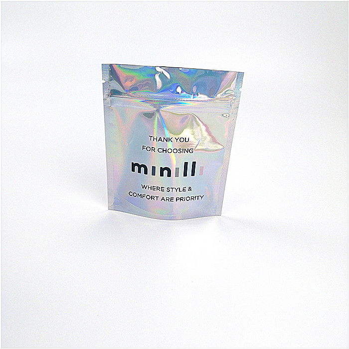 Kích thước tùy chỉnh Trang điểm tổ chức túi Hologram Hologram Laser Mylar Ziplock