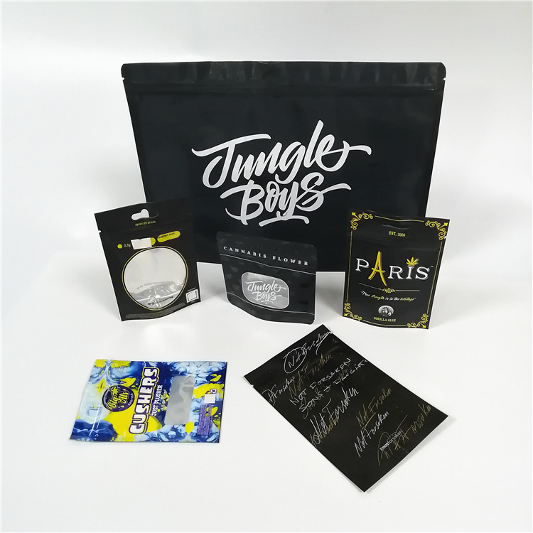 Clear Window Nhôm Lá Túi Bao bì Cbd Weed Mylar Nhựa Doypack Gói Có Zipper